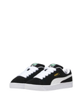 Tenis Puma Suede XL negros con gamuza premium, franja blanca y cordones gruesos, disponibles en 𝐋𝐔𝐀𝐋.